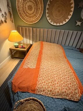 Kantha Quilts 85X55 INCHES SIZE 100% COTTON WORK STICHED MADE IN INDIA